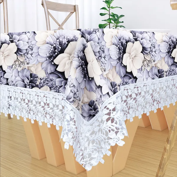 All_Over_Flower_Design_Table_Cover_|_Premium_Velvet_Fabric_|_Elegant,_Soft_&_Durable_|_Big_Bloom_Printed_Dining_Table_Cloth_for_8_Seater_Dining_Tables_|_60x90_Inches_|_Blue_Color