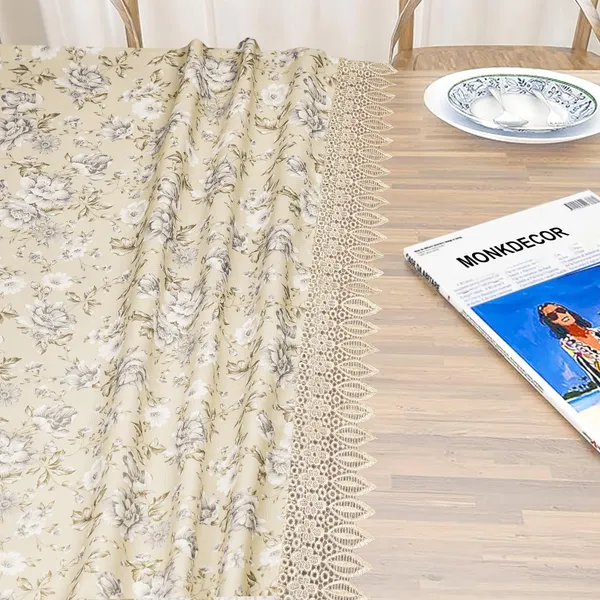 Floral_Printed_Table_Cover_for_8_Seater_Dining_Table_|_Elegant_Design_in_Jute_&_Cotton_Blend_Fabric_with_Lace_Border_|_Washable,_Reusable_Tablecloth_|_60x108_Inches_Grey_Flowers_on_Beige