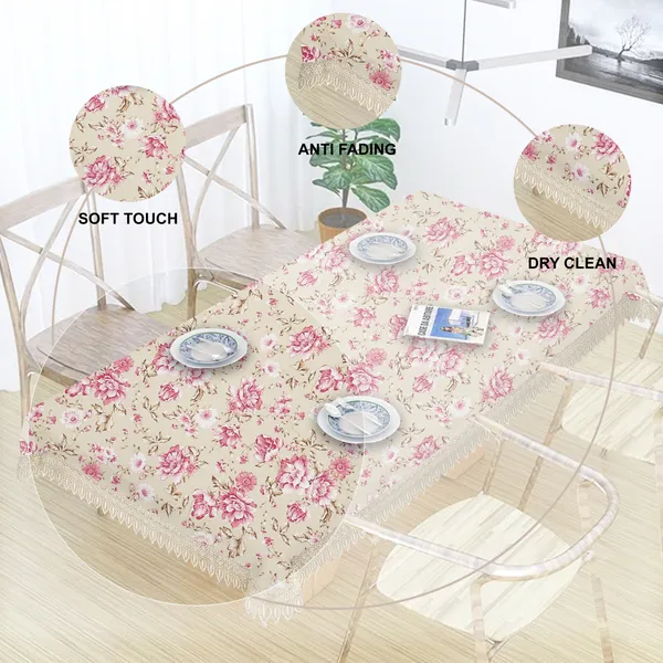 Floral_Printed_Table_Cover_for_8_Seater_Dining_Table_|_Elegant_Design_in_Jute_&_Cotton_Blend_Fabric_with_Lace_Border_|_Washable,_Reusable_Tablecloth_|_60x108_Inches_Pink_Flowers_on_Beige