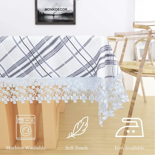 Elegant_Checkered_Table_Cover_for_8_Seater_Dining_Table_|_Jute_&_Cotton_Blend_with_Lace_Border_|_Washable,_Durable,_Rustic_Tablecloth_|_60x108_inches_|_Grey_Color