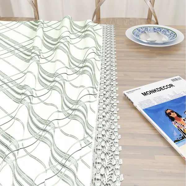 Elegant_Checkered_Table_Cover_for_8_Seater_Dining_Table_|_Jute_&_Cotton_Blend_with_Lace_Border_|_Washable,_Durable,_Rustic_Tablecloth_|_60x108_inches_|_Olive_Green_Color