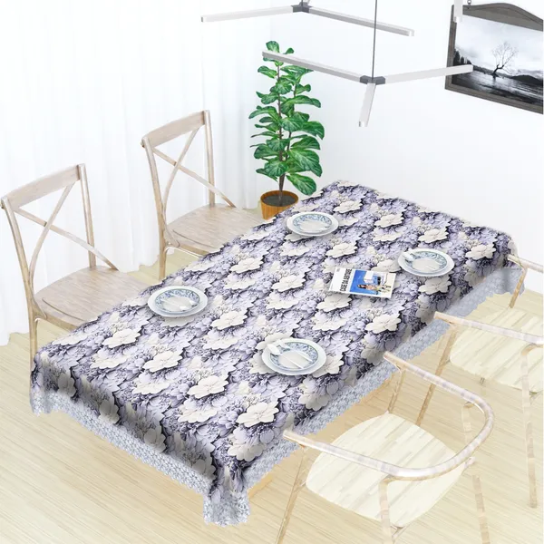 All_Over_Flower_Design_Table_Cover_|_Premium_Velvet_Fabric_|_Elegant,_Soft_&_Durable_|_Big_Bloom_Printed_Dining_Table_Cloth_for_6_Seater_Dining_Tables_|_60x90_Inches_|_Blue_Color