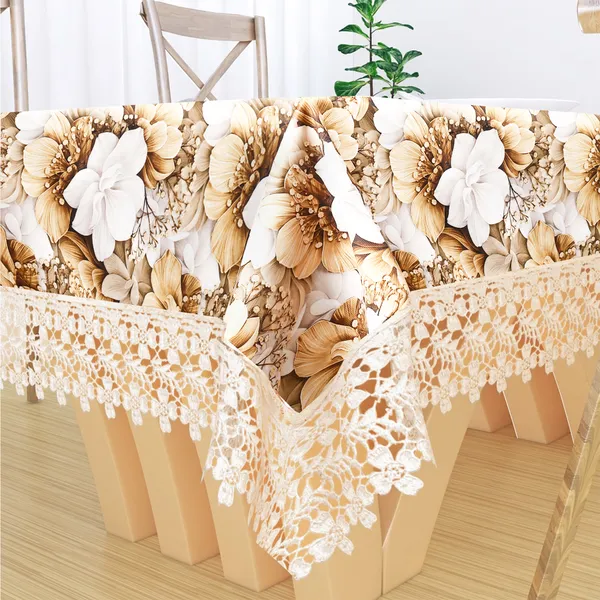 All_Over_Flower_Design_Table_Cover_|_Premium_Velvet_Fabric_|_Elegant,_Soft_&_Durable_|_Big_Bloom_Printed_Dining_Table_Cloth_for_6_Seater_Dining_Tables_|_60x90_Inches_|_Golden_Color