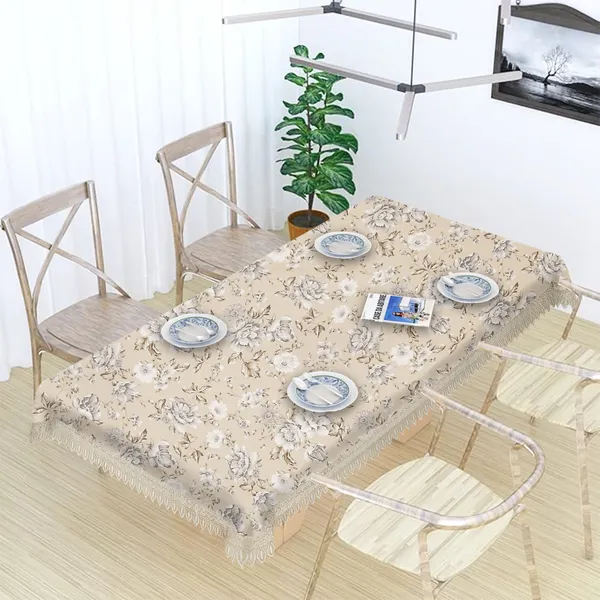 Floral_Printed_Table_Cover_for_6_Seater_Dining_Table_|_Elegant_Design_in_Jute_&_Cotton_Blend_Fabric_with_Lace_Border_|_Washable,_Reusable_Tablecloth_|_60x90_Inches_Grey_Flowers_on_Beige