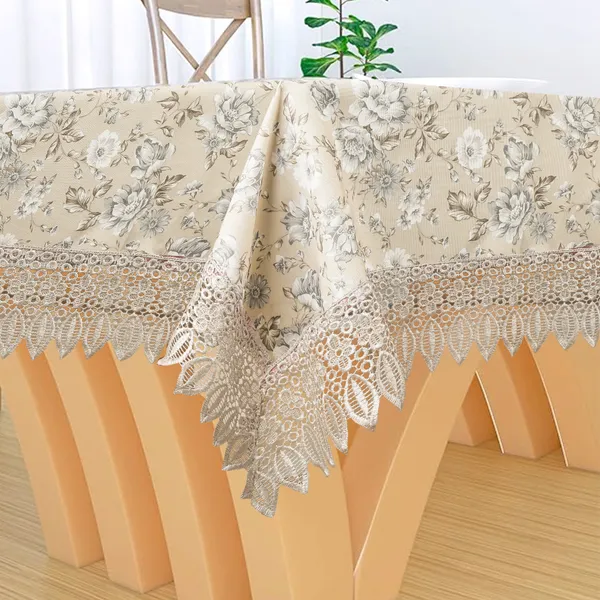 Floral_Printed_Table_Cover_for_6_Seater_Dining_Table_|_Elegant_Design_in_Jute_&_Cotton_Blend_Fabric_with_Lace_Border_|_Washable,_Reusable_Tablecloth_|_60x90_Inches_Grey_Flowers_on_Beige