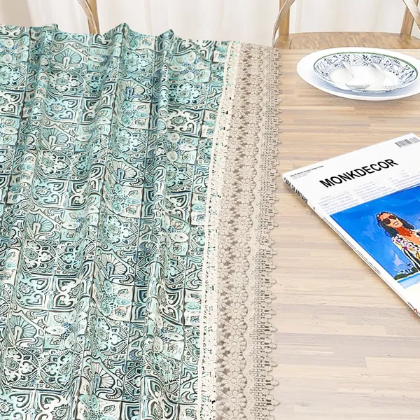 Vintage_Style_Printed_Table_Cloth_|_Soft_Polyester_Blend_Table_Cover_with_Lace_Edges_|_Traditional_Floral_Pattern_|_Washable_for_6_Seater_Dining_Tables_|_60x90_Inches_|_Teal_color