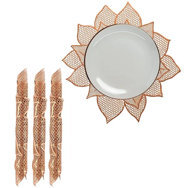 Elegant_Rexine_Floral_Cuutwork_Design_Kitchen_Dining_Table_Placemats,_Set_of_4_Pieces_(Size-18"_x_18"_Inches)_Rose_Gold