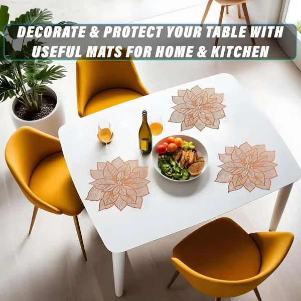 Elegant_Rexine_Floral_Cuutwork_Design_Kitchen_Dining_Table_Placemats,_Set_of_4_Pieces_(Size-18"_x_18"_Inches)_Rose_Gold