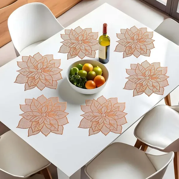 Elegant_Rexine_Floral_Cuutwork_Design_Kitchen_Dining_Table_Placemats,_Set_of_6_Pieces_(Size-18"_x_18"_Inches)_Rose_Gold