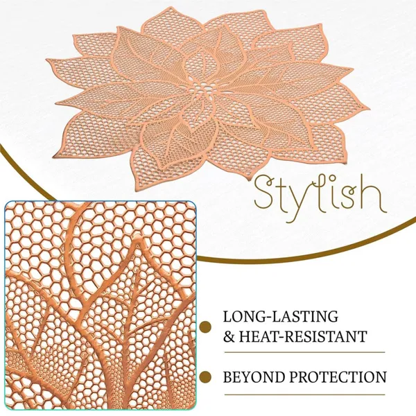 Elegant_Rexine_Floral_Cuutwork_Design_Kitchen_Dining_Table_Placemats,_Set_of_6_Pieces_(Size-18"_x_18"_Inches)_Rose_Gold
