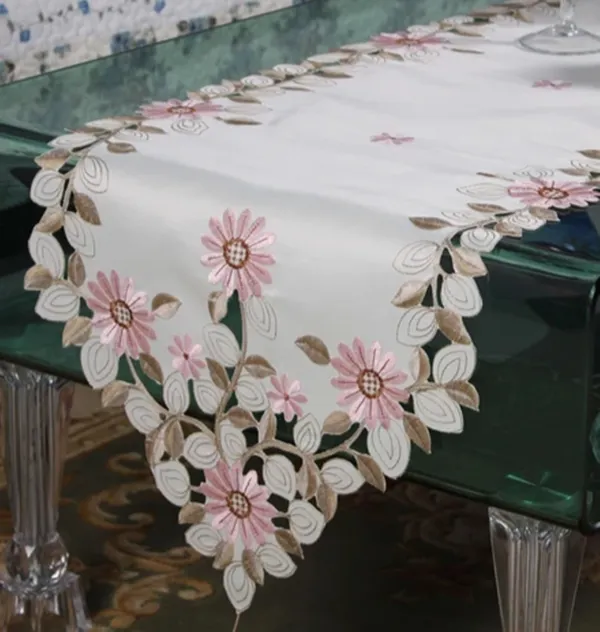 Beautiful_Satin_Embroidery_Cutwork_Design_Long_Dining_Table_Runner_(Size-98"_x_15"_Inches_Long)_Design8_(Pink_Flower)