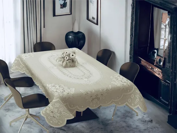 Attractive_Net_Cotton_Floral_Design_6_Seater_Dining_Table_Cover,_Cream_(60x90_Inches)