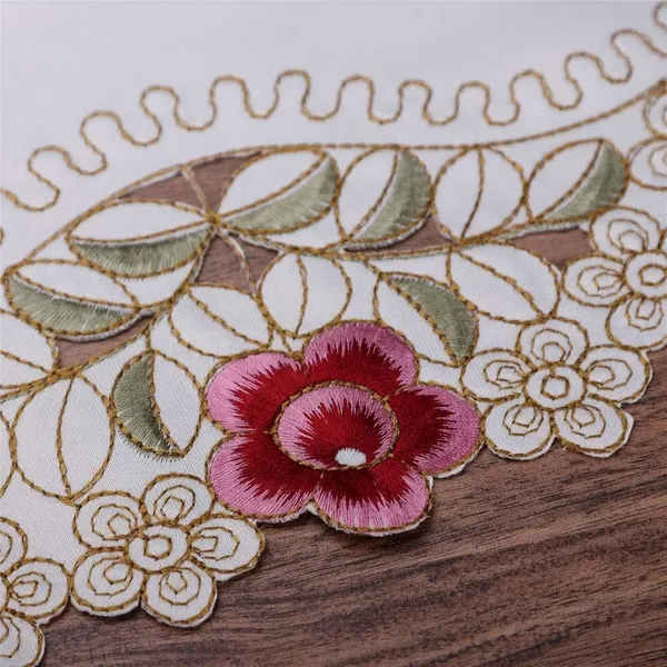 Attractive_Satin_Embroidery_Cutwork_Design_Center/Coffee_Table_Runner_(Size-33"_x_15"_Inches)