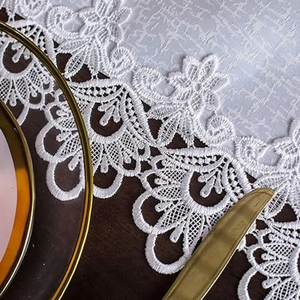 Attractive_&_Premium_Plain_Lace_Design,_8_Seater_Rectangular_Dining_Table_Cover_(Size-108"_x_60"_Inches)