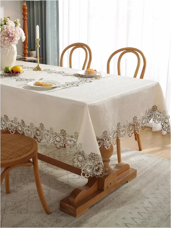 Attractive_&_Premium_Plain_Lace_Design,_8_Seater_Rectangular_Dining_Table_Cover_(Size-108"_x_60"_Inches)