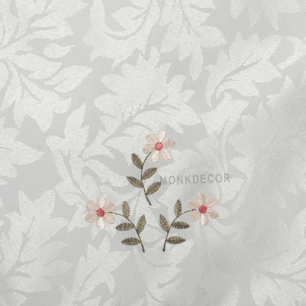 Attractive_Satin_Embroidery_Cutwork_Design_Center/Coffee_Table_Runner_(Size-33"_x_15"_Inches)