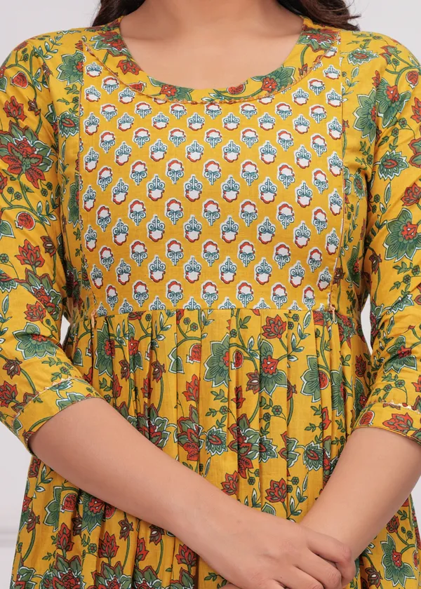 Mustard_Maternity_Kurta_|_Pure_Cotton_Rayon_Feeding/Maternity_Kurta_For_Her