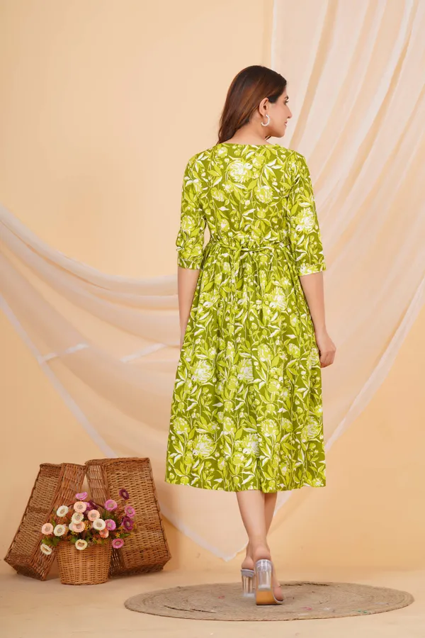 Green_Maternity_Kurta_|_Pure_Cotton_Rayon_Feeding/Maternity_Kurta_For_Her