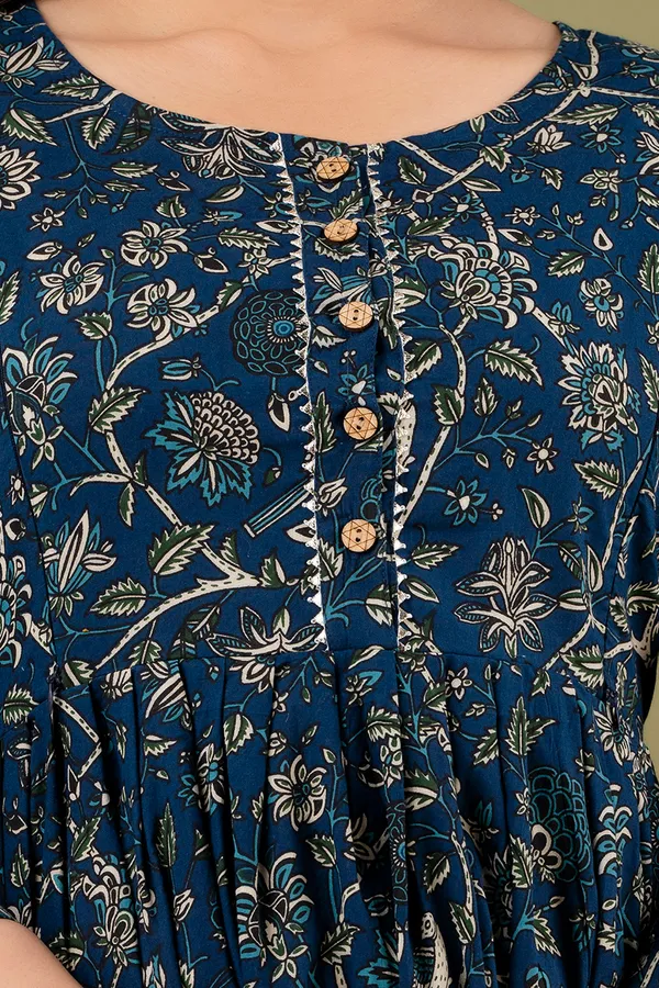 Blue_Booty_Maternity_Kurta_|_Pure_Cotton_Rayon_Feeding/Maternity_Kurta_For_Her