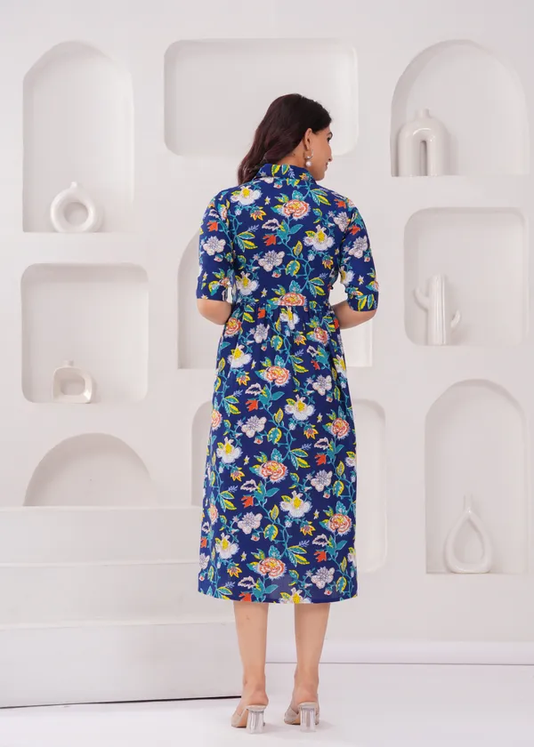 Blue_Floral_Maternity_Kurta_|_Pure_Cotton_Rayon_Feeding/Maternity_Kurta_For_Her
