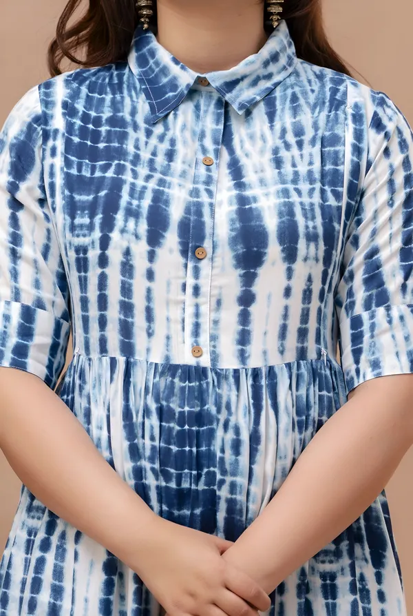 Blue_Tie_Dyed_Collar_Maternity_Kurta_|_Pure_Cotton_Rayon_Feeding/Maternity_Kurta_For_Her