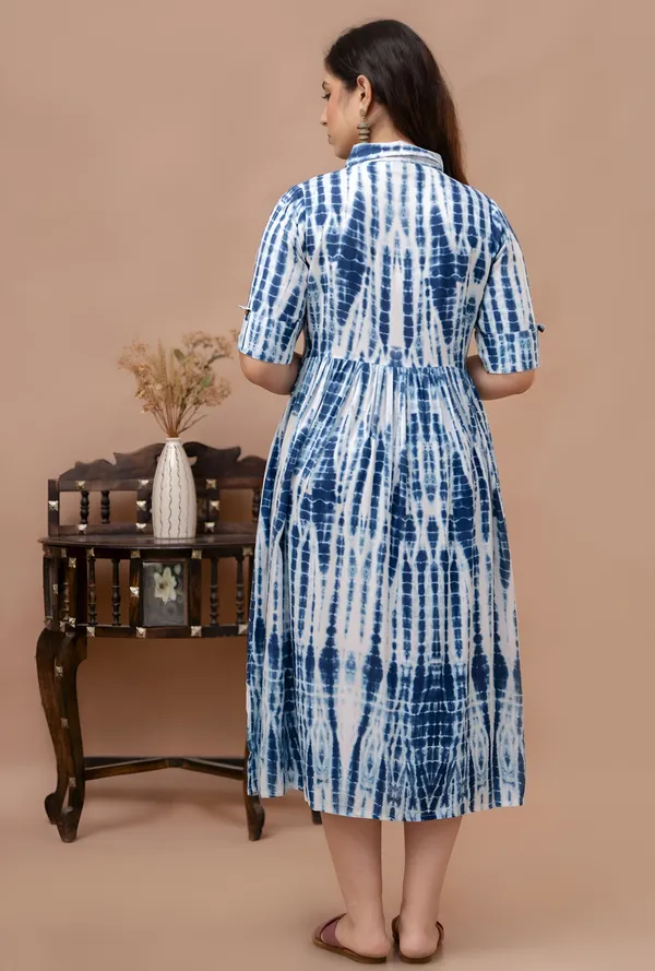 Blue_Tie_Dyed_Collar_Maternity_Kurta_|_Pure_Cotton_Rayon_Feeding/Maternity_Kurta_For_Her