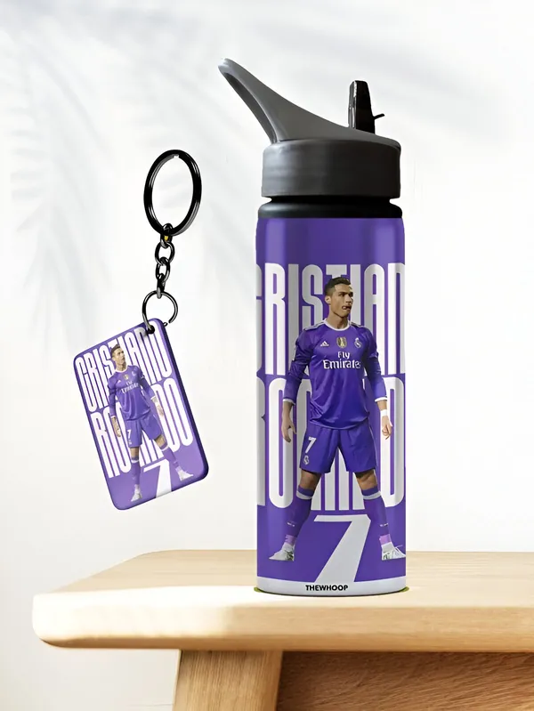 Purple_Cristiano_Ronaldo_Printed_Sipper_750_Ml_Aluminium_Bottle_&_Keychain_Combo_With_Holding_Grip_Feature_|_Best_Gift_For_Cr7_/_Football_Sports_Fans