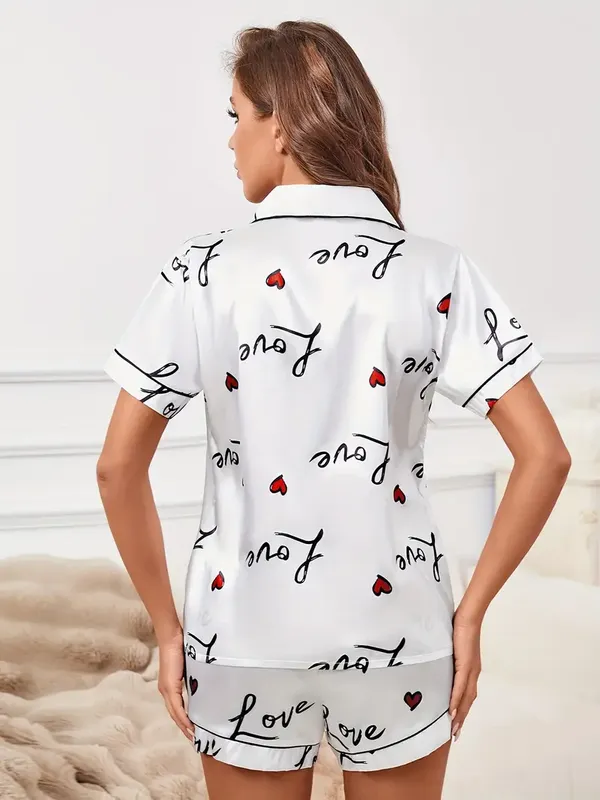 White_Lycra_Printed_Pajama_Set_For_Women
