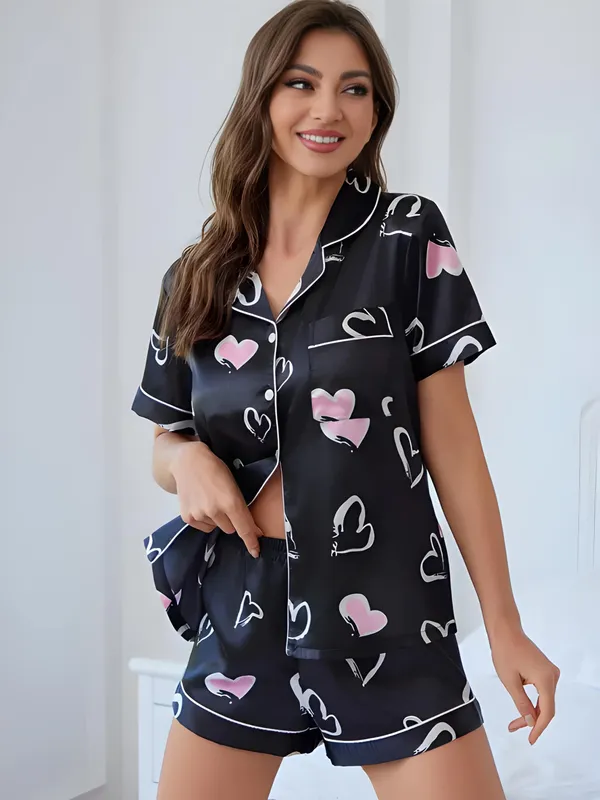 Navy_Blue_Lycra_Heart_Print_Pajama_Set_For_Women