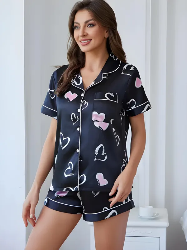 Navy_Blue_Lycra_Heart_Print_Pajama_Set_For_Women