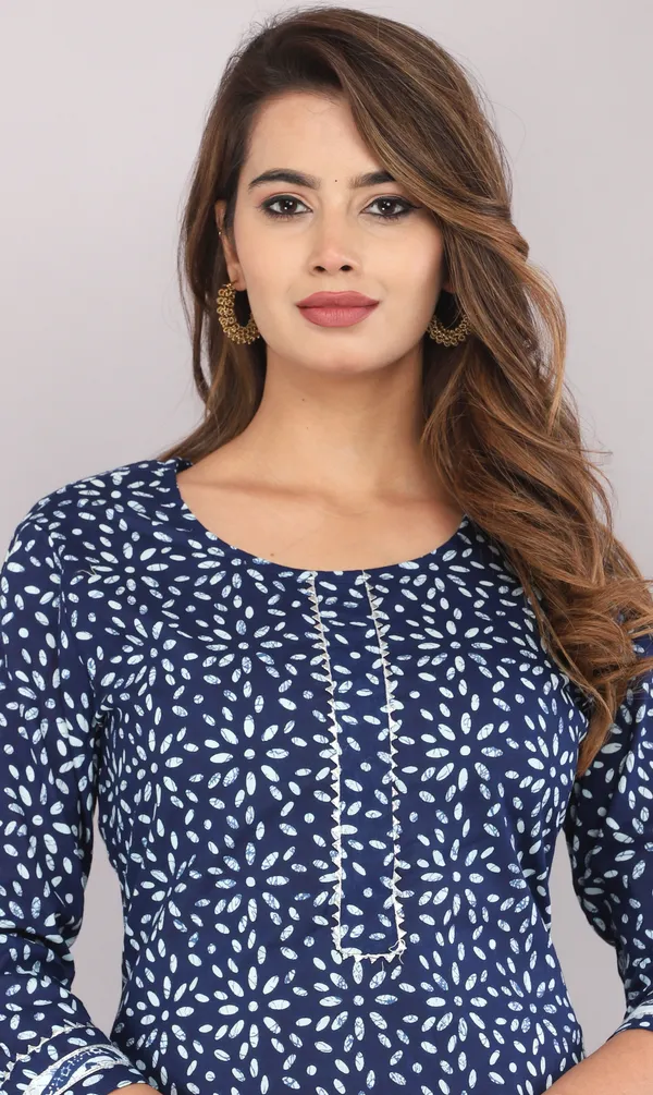 Indigo_Print_Pure_Cotton_Straight_Kurta