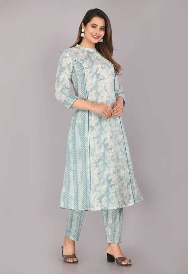 Grey_Ethnic_Motif_Block_Printed_Pure_Cotton_Grey_Kurta_And_Pant_Set