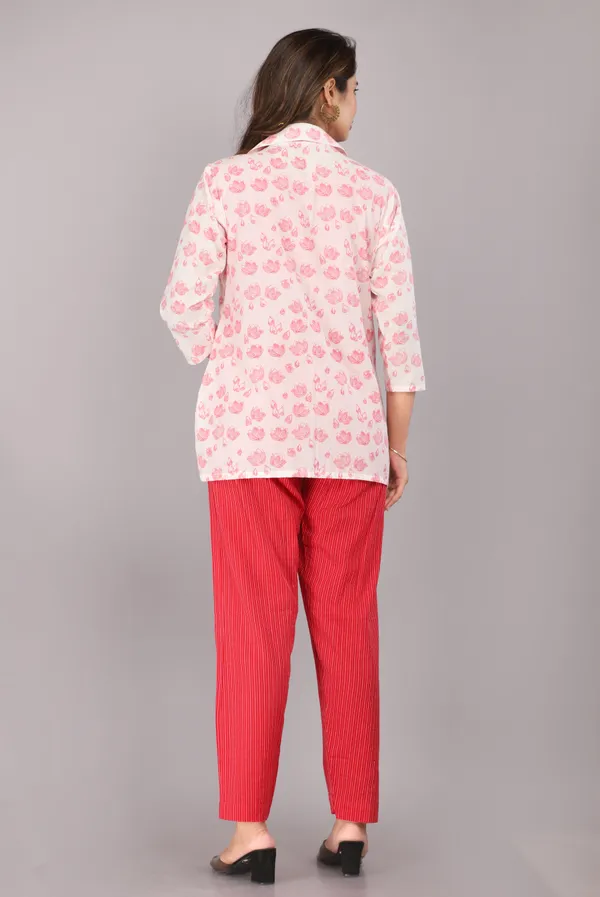Pure_Cotton_Floral_Jaipuri_Printed_Top,_Pant_And_Jacket_Set