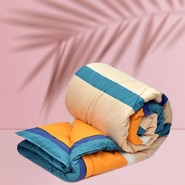 Yellow_Microfiber_Quilted_Double_Comforter