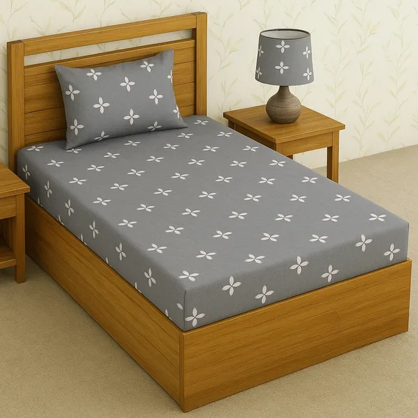 Microfiber_Cotton_Single_Bedsheet_with__Pillow_Cover