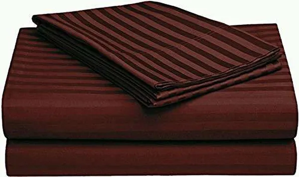 Brown_Microfiber_Cotton_Satin_Striped_Double_Bedsheet