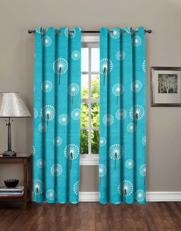Cyan_Floral_Microfiber_Cotton_Floral_Curtain_For_Door_-_Set_of_2_Curtains