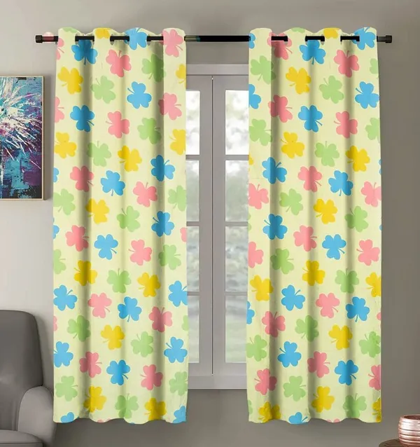 Floral_Yellow__Super_Soft_Brushed_Microfiber_Cotton_Curtains_For_Window