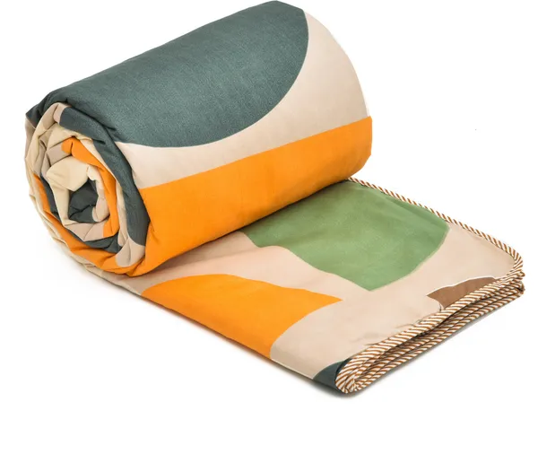 Yellow_&_Beige_Super_Soft_Microfiber_Cotton_Double_Dohar