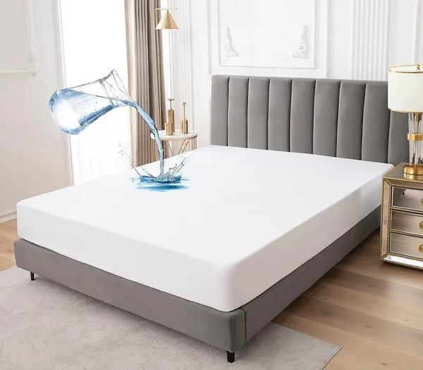 White_Microfiber_Cotton_Fitted_Terry_Mattress_Protector