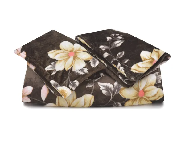 Floral_Brown__Soft,_Warm_&_Comfortable_Woolen_Bedsheet_For_Double_Bed_With_2_Pillow_Cover