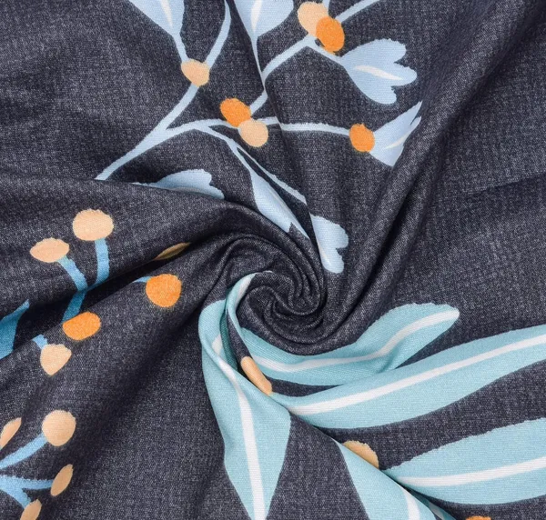 Blue_&_Black_Microfiber_Cotton_Printed_Door_Curtain_|7ft