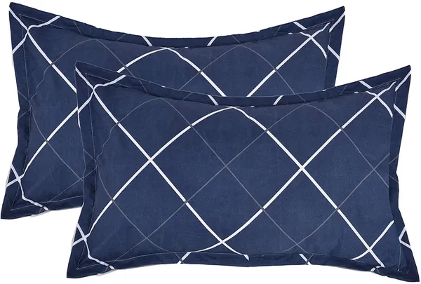 Blue_Microfiber_Cotton_Fitted_Bedsheet_with_2_Pillow