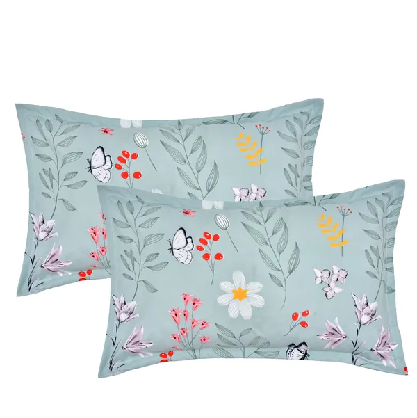 Green_Microfiber_Cotton_Fitted_Bedsheet_with_2_Pillow
