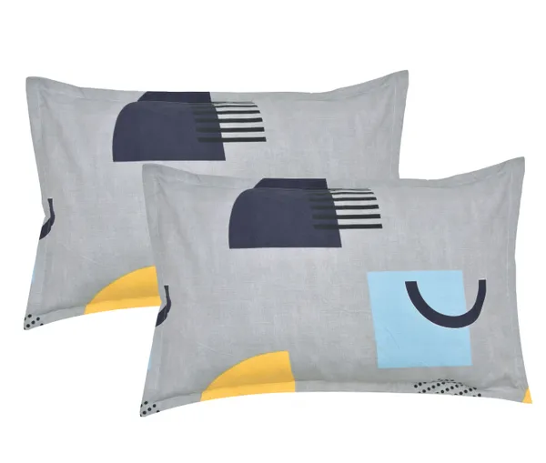 Grey_Microfiber_Cotton_Fitted_Bedsheet_with_2_Pillow