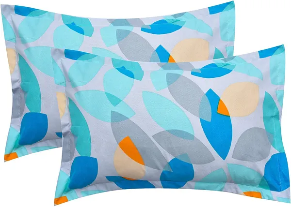Cyan_Microfiber_Cotton_Fitted_Bedsheet_with_2_Pillow