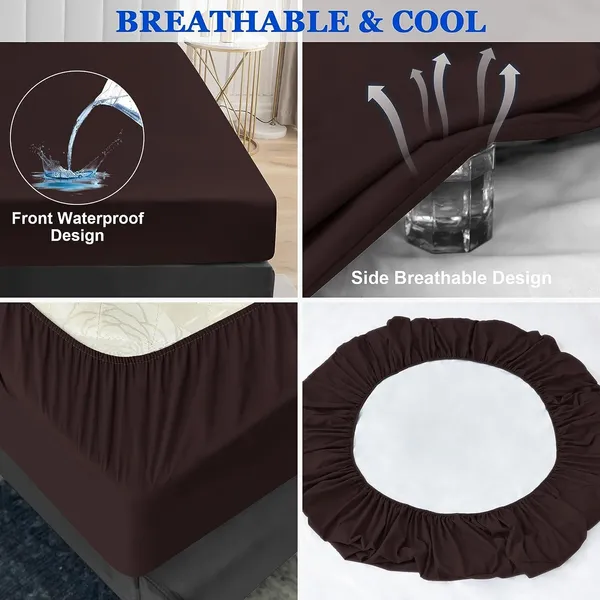 Brown_Microfiber_Cotton_Fitted_Terry_Mattress_Protector