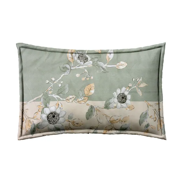 Green_&_Cream_Microfiber_Cotton_Pillows_Cover