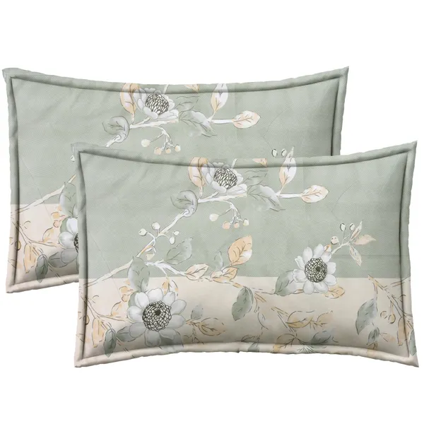 Green_&_Cream_Microfiber_Cotton_Pillows_Cover