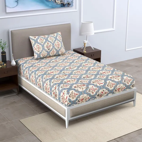 Microfiber_Cotton_Single_Bedsheet_With__Pillow_Cover